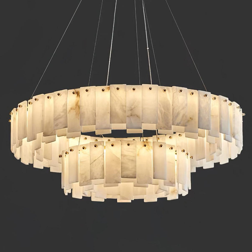 Vodore Chandelier de Luxe en Albâtre - Neutralighting