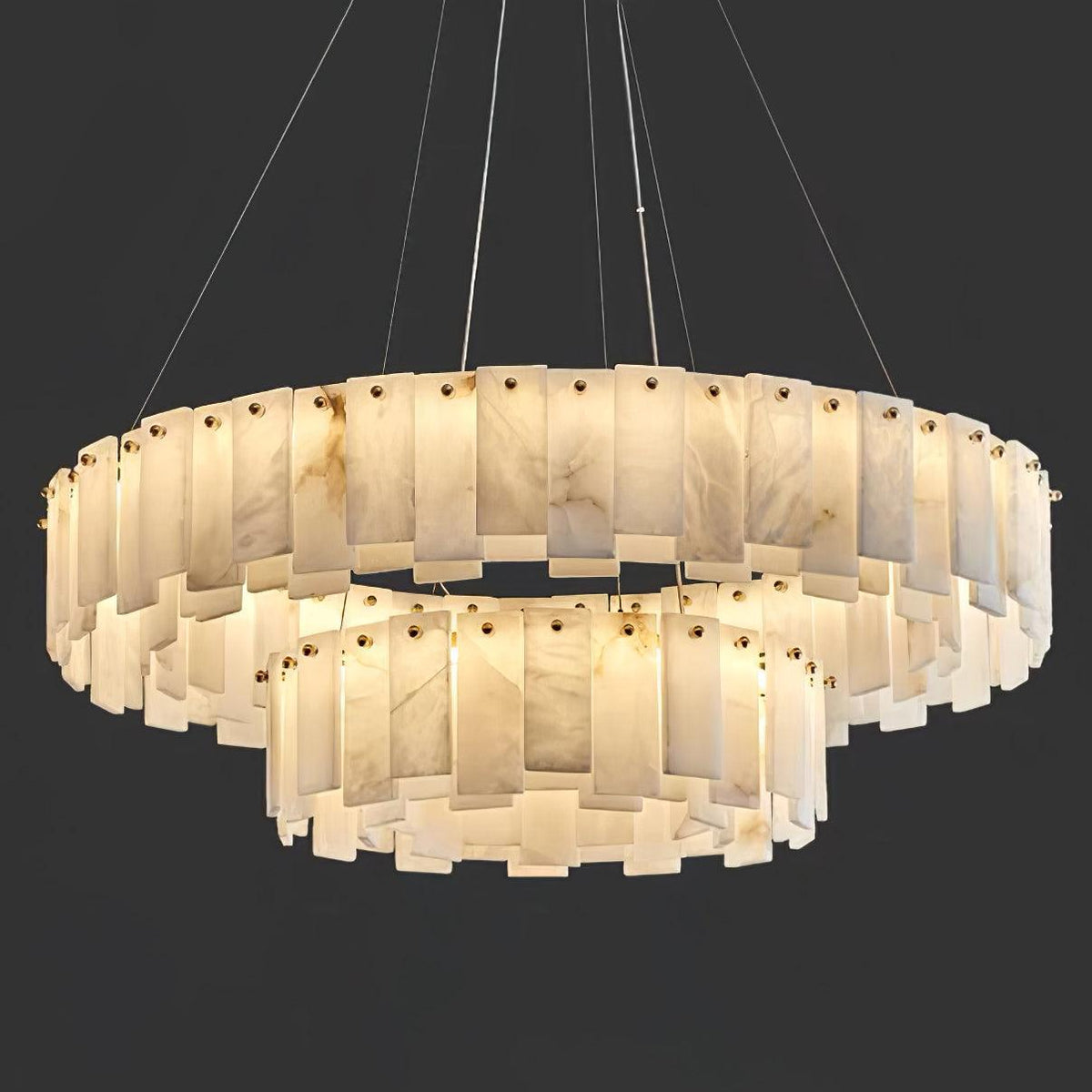 Vodore Chandelier de Luxe en Albâtre - Neutralighting