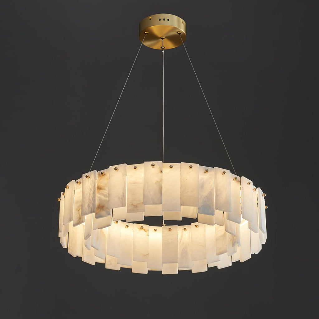 Vodore Chandelier de Luxe en Albâtre - Neutralighting