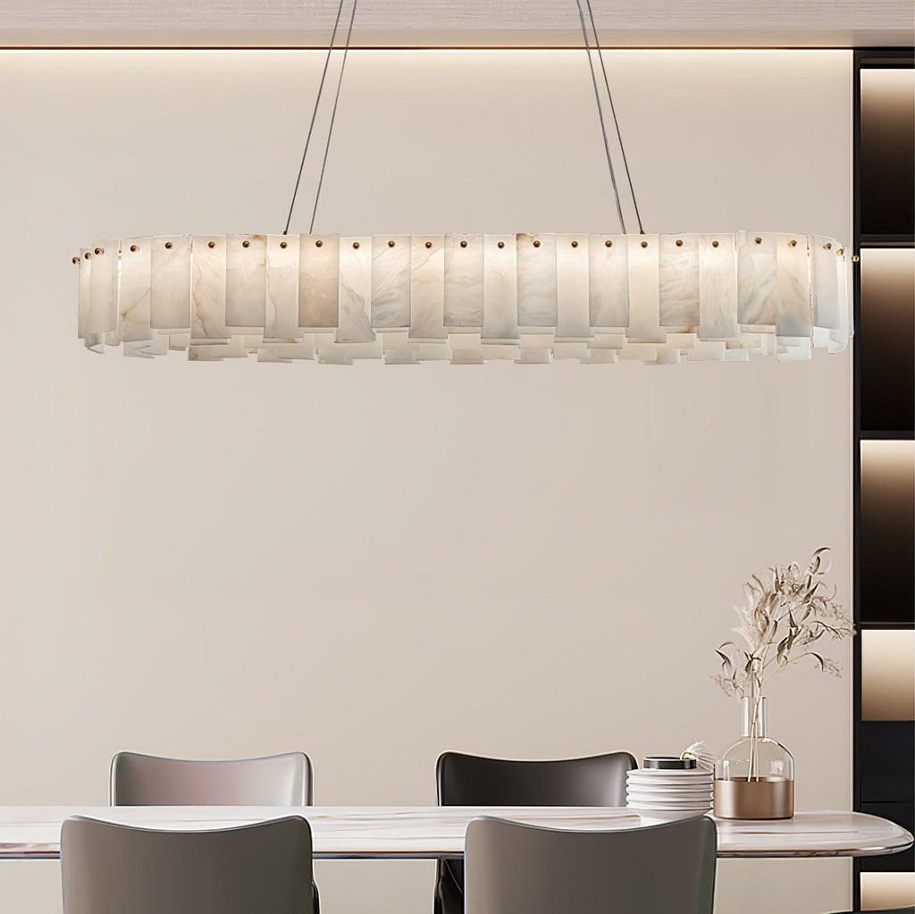 Vodore Chandelier de Luxe en Albâtre - Neutralighting