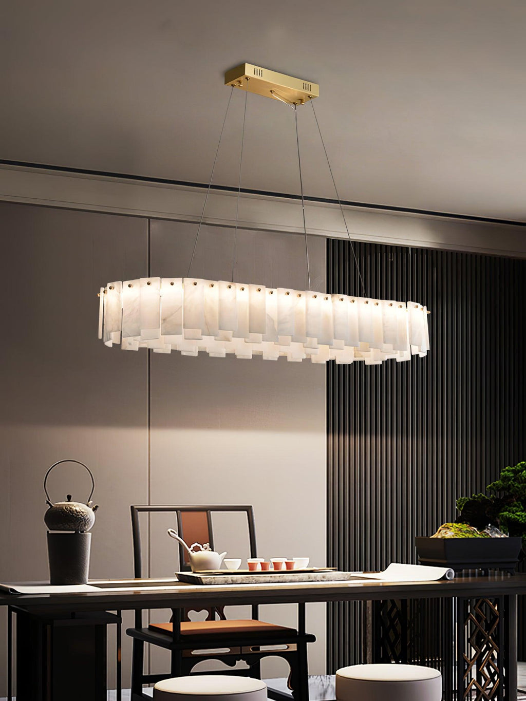 Vodore Chandelier de Luxe en Albâtre - Neutralighting