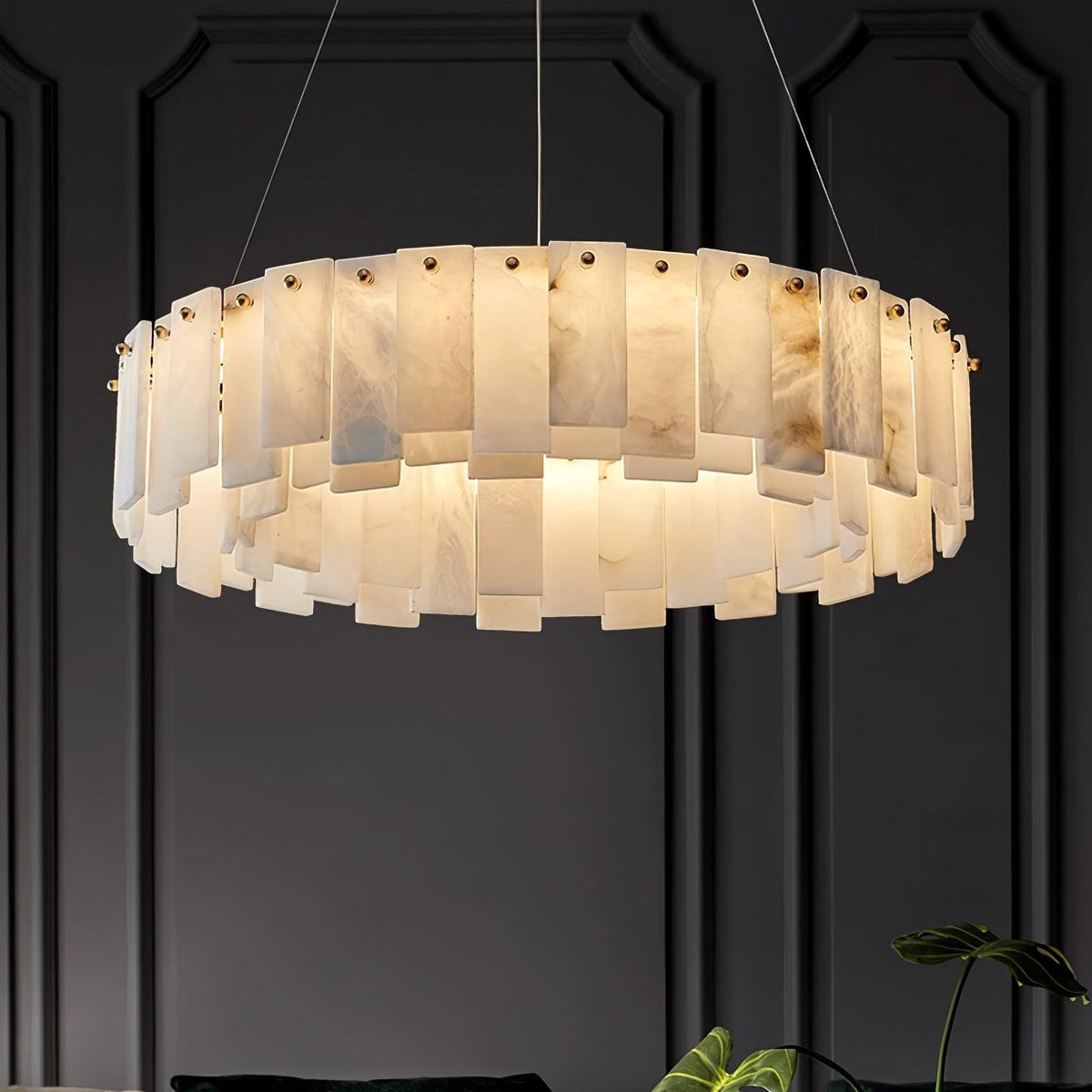 Vodore Chandelier de Luxe en Albâtre - Neutralighting