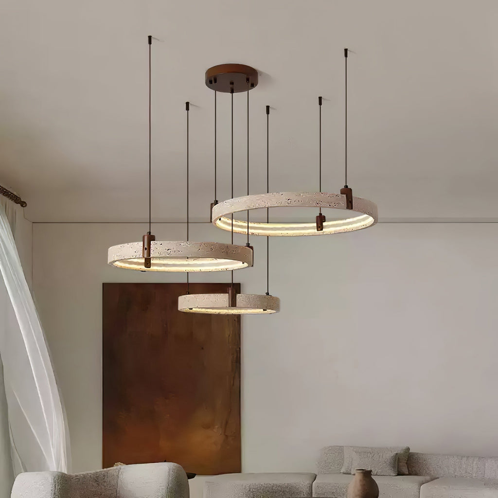 Orvinir Chandelier en Travertin - Neutralighting