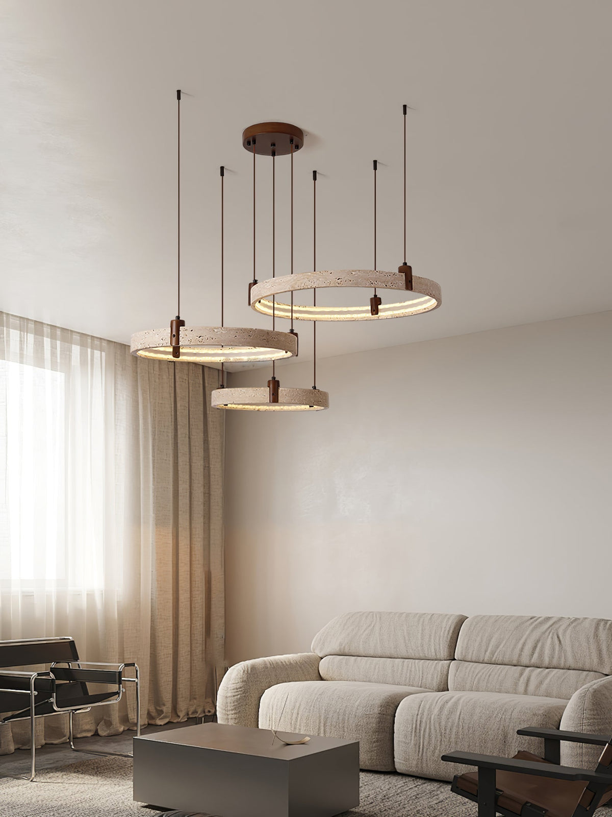 Orvinir Chandelier en Travertin - Neutralighting