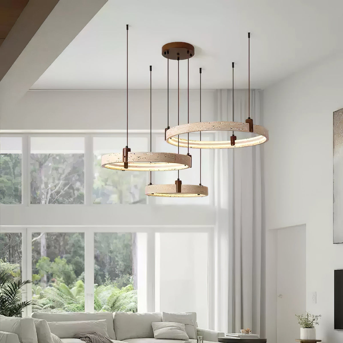 Orvinir Chandelier en Travertin - Neutralighting