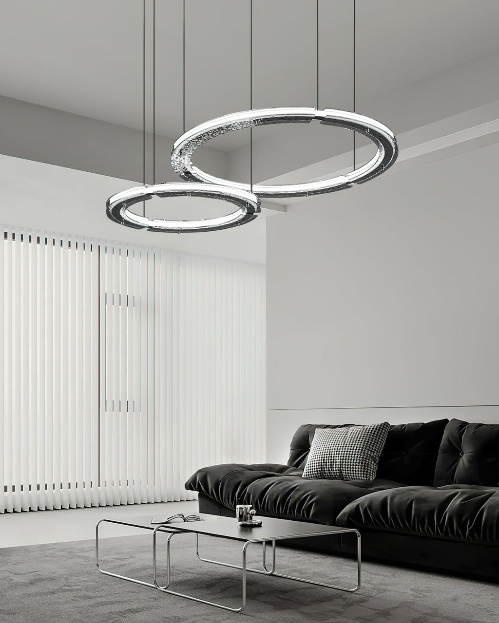 Lunara Double Anneau Crystal Lustre - Neutralighting