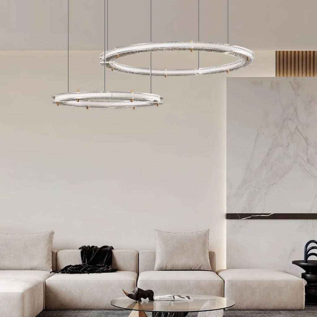 Lunara Double Anneau Crystal Lustre - Neutralighting