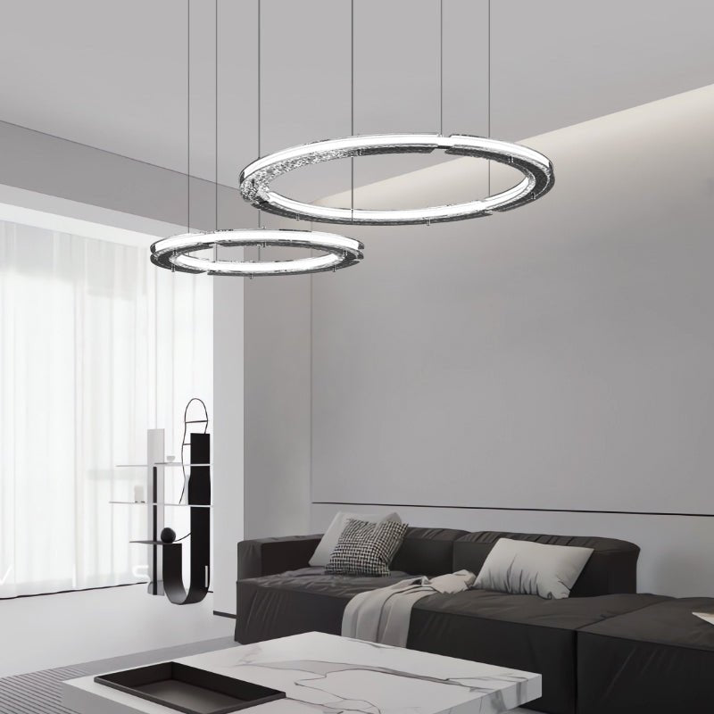 Lunara Double Anneau Crystal Lustre - Neutralighting