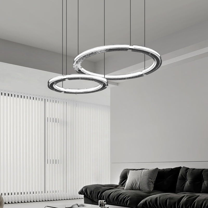 Lunara Double Anneau Crystal Lustre - Neutralighting