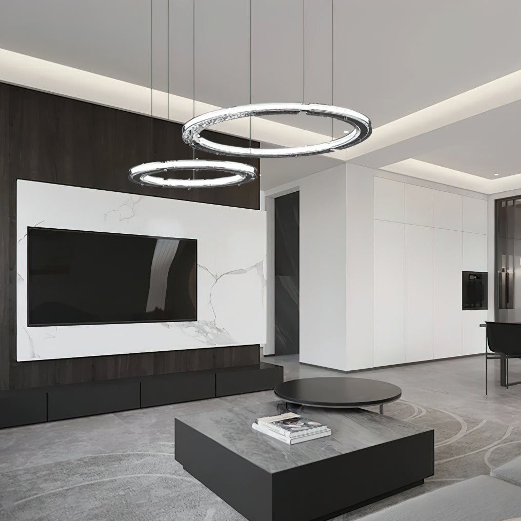 Lunara Double Anneau Crystal Lustre - Neutralighting