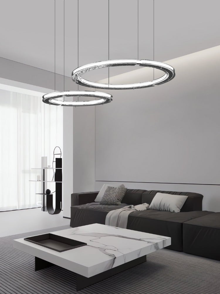 Lunara Double Anneau Crystal Lustre - Neutralighting