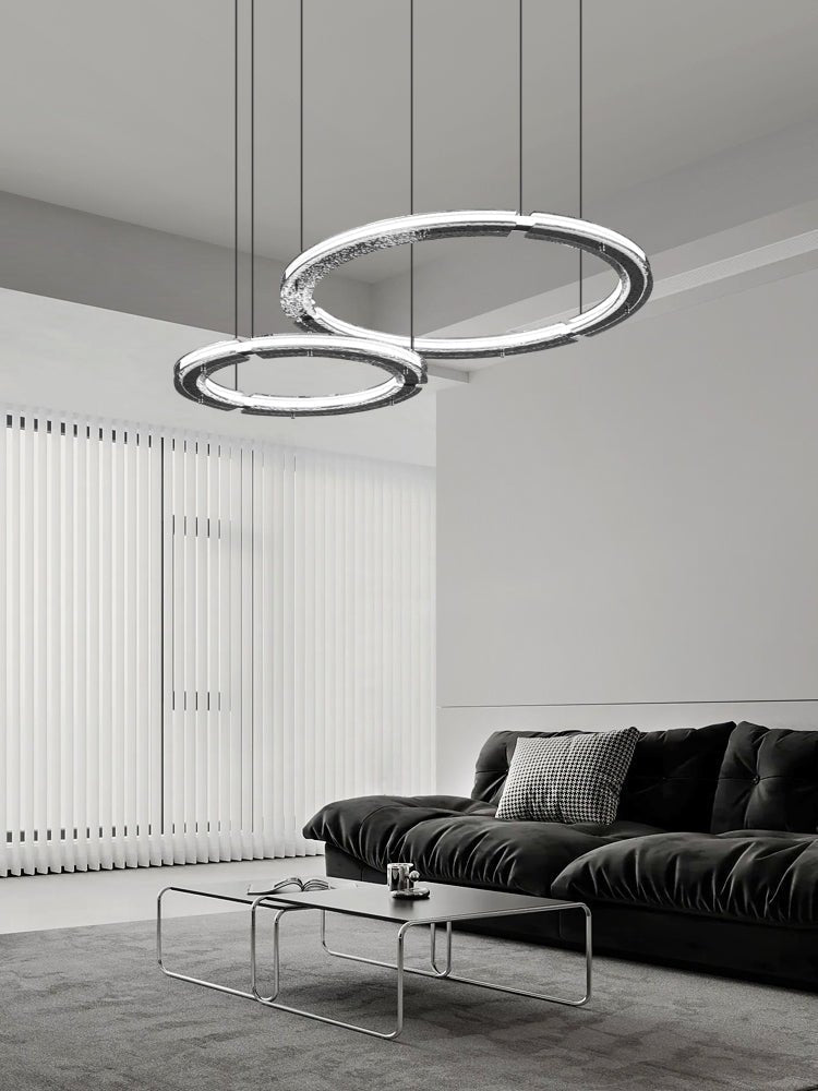 Lunara Double Anneau Crystal Lustre - Neutralighting