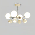 Lustra Chandelier Chrome Rouge Crème Globe - Neutralighting