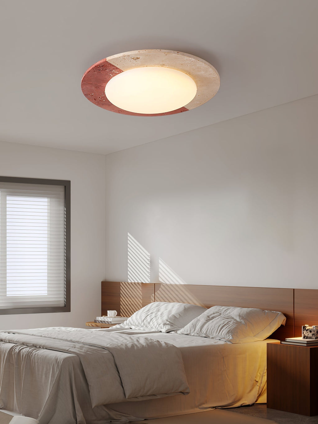Zeraeos Plafonnier Minimaliste en Travertin - Neutralighting