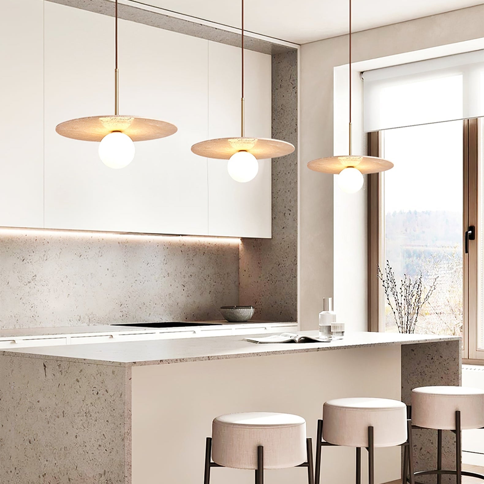 Vera Suspension Travertin - Neutralighting
