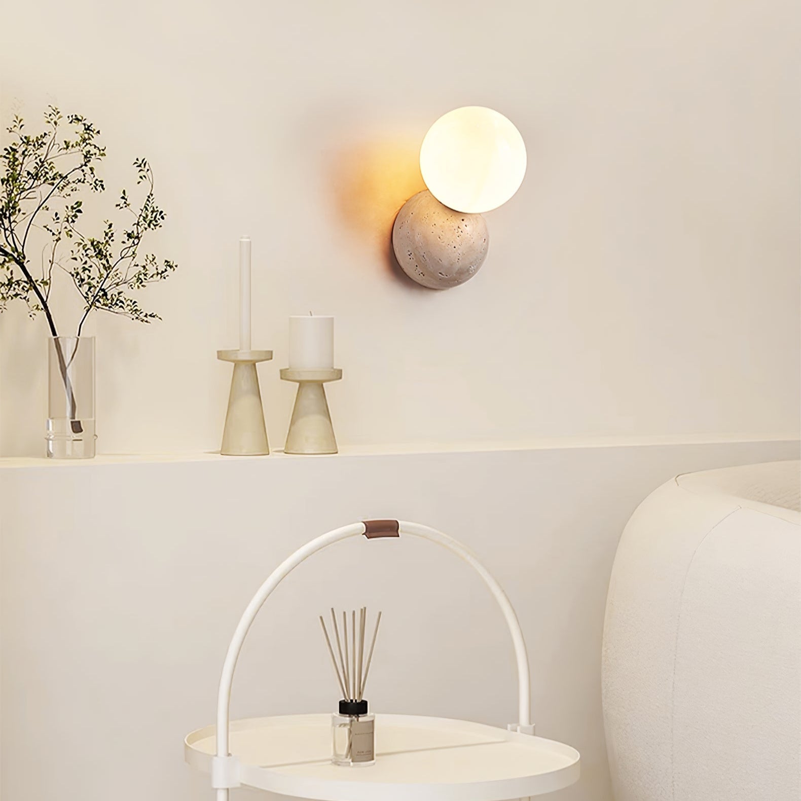 Cethair Travertin Luminaire Mural - Neutralighting
