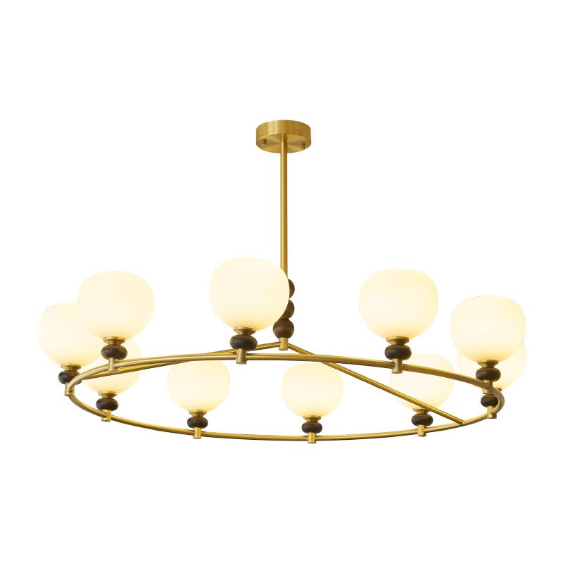 Nydoriel Lustre Haut de Gamme Nordique en Laiton et Bois - Neutralighting