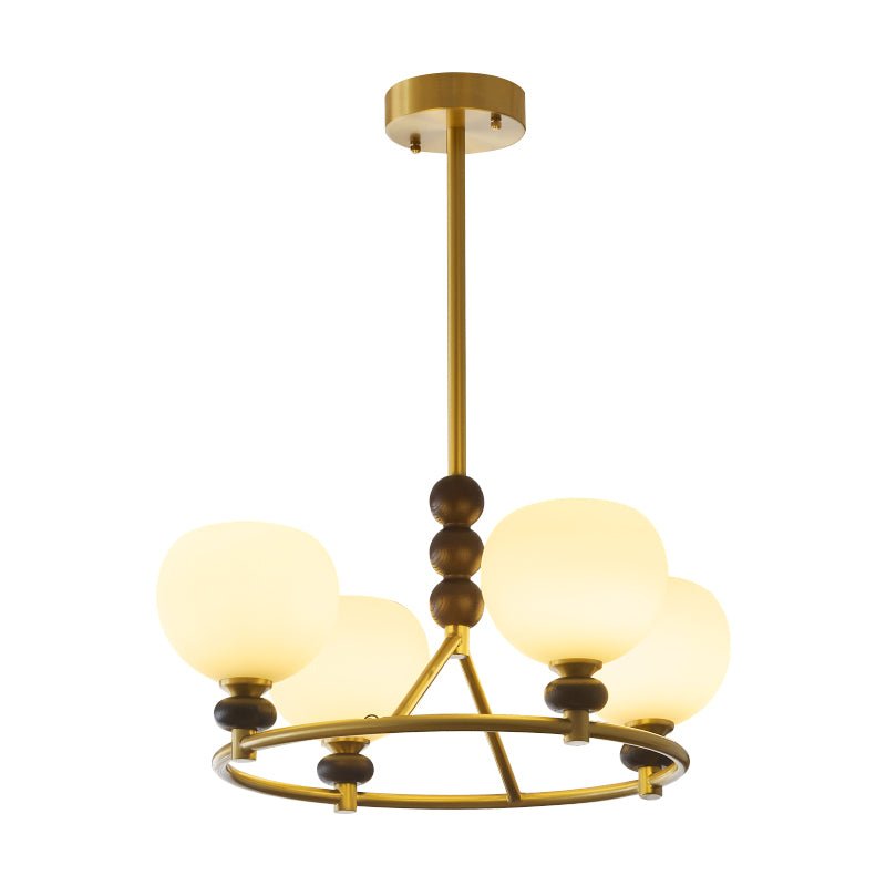 Nydoriel Lustre Haut de Gamme Nordique en Laiton et Bois - Neutralighting