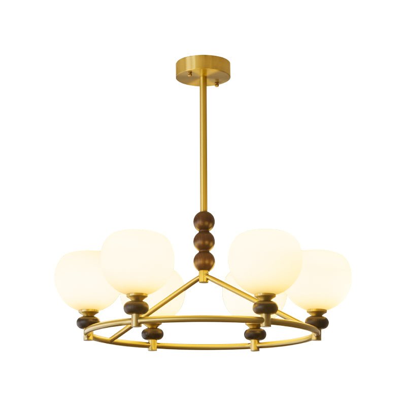 Nydoriel Lustre Haut de Gamme Nordique en Laiton et Bois - Neutralighting