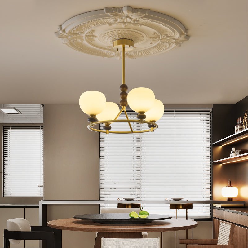 Nydoriel Lustre Haut de Gamme Nordique en Laiton et Bois - Neutralighting