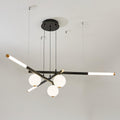 Chandelier Rods et Globe Noir Blanc Moderne - Neutralighting