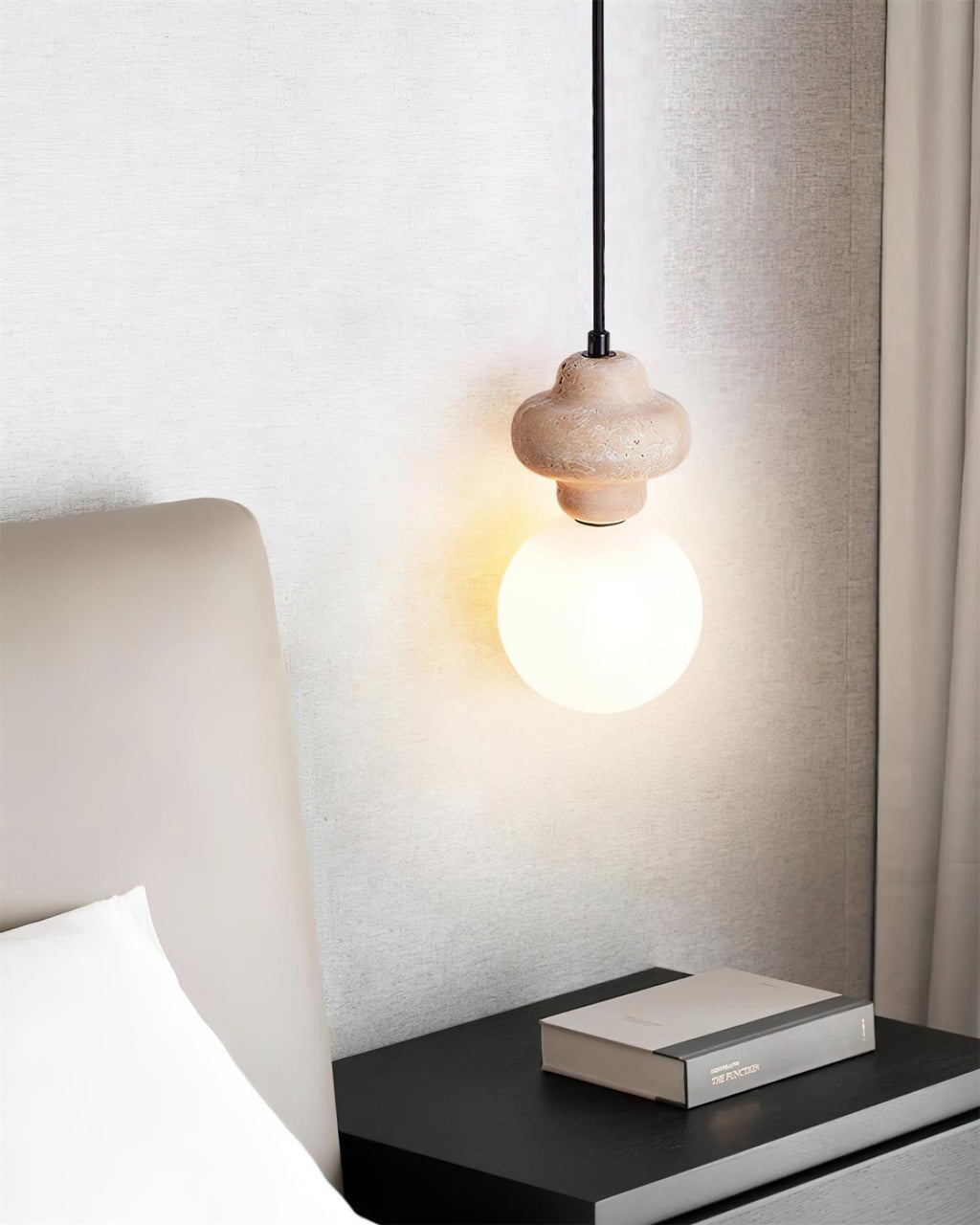 Lunara Suspension Géométrique en Travertin - Neutralighting