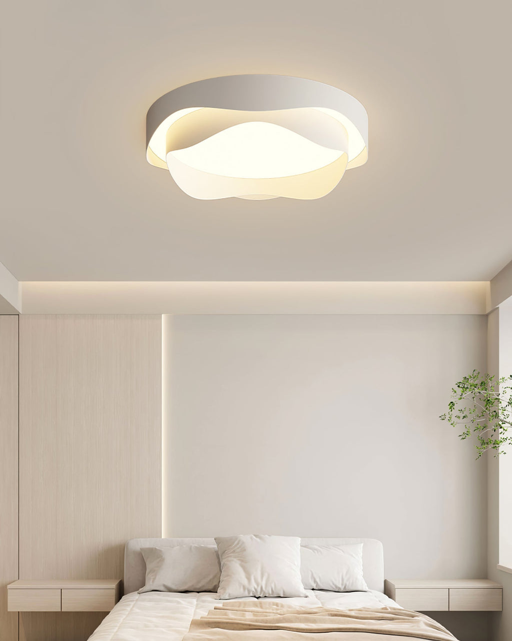 Lustra Plafonnier Blanc en Métal Moderne - Neutralighting