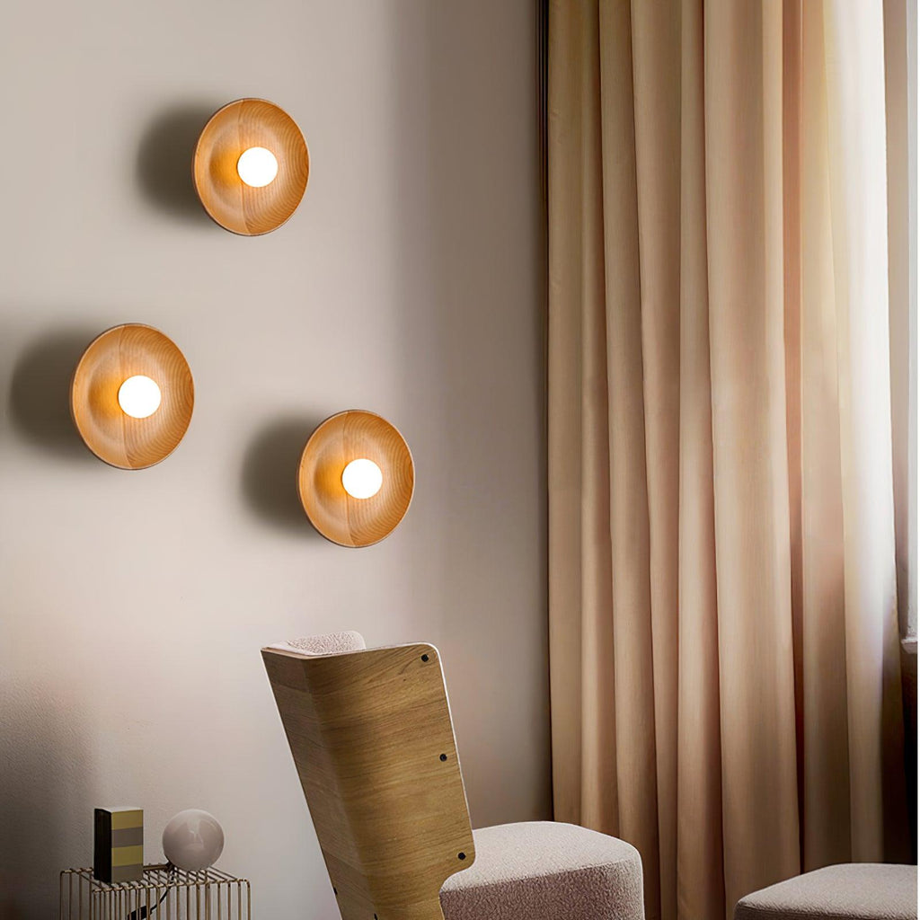Cumirisra Applique Murale Moderne Minimaliste en Verre et Bois - Neutralighting