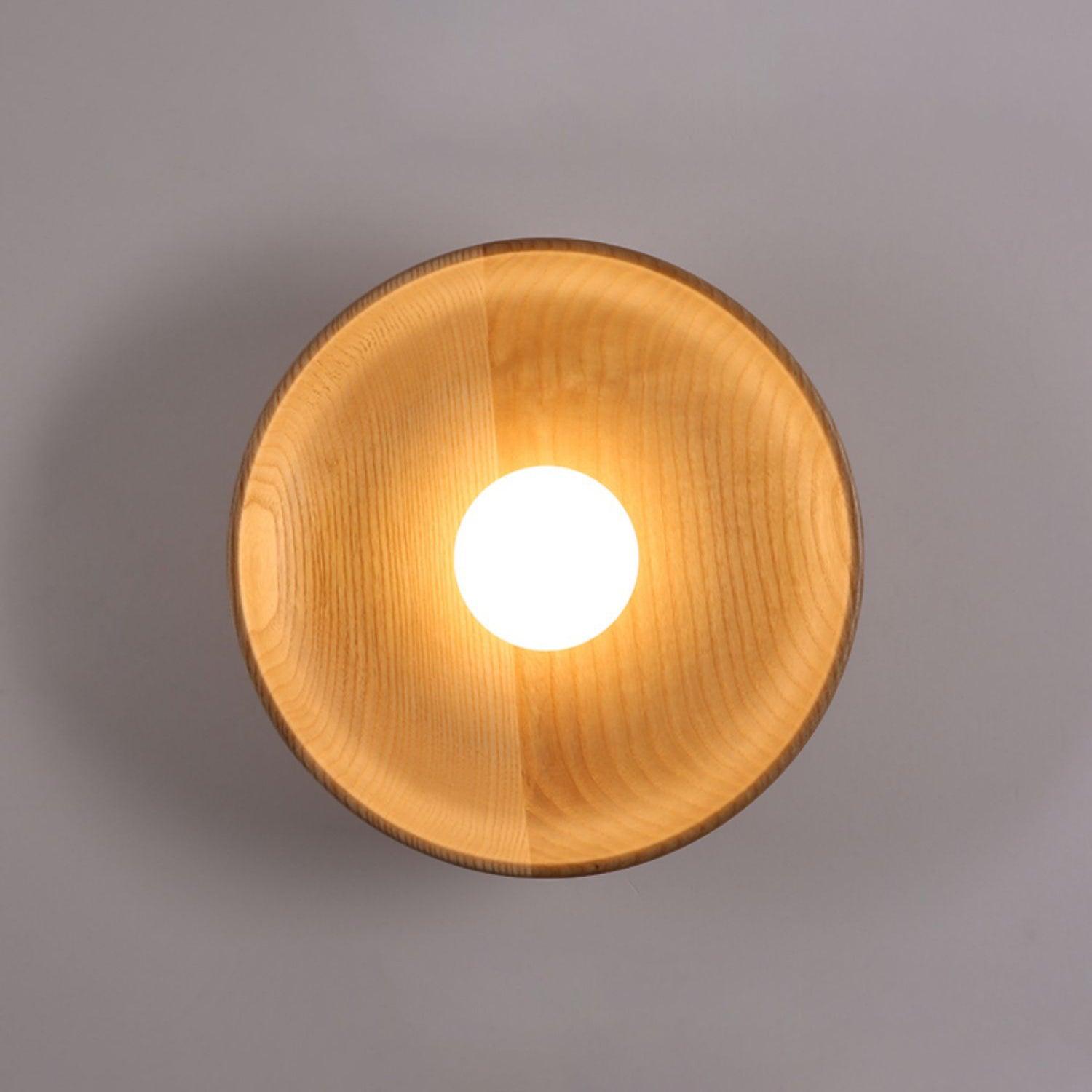 Cumirisra Applique Murale Moderne Minimaliste en Verre et Bois - Neutralighting