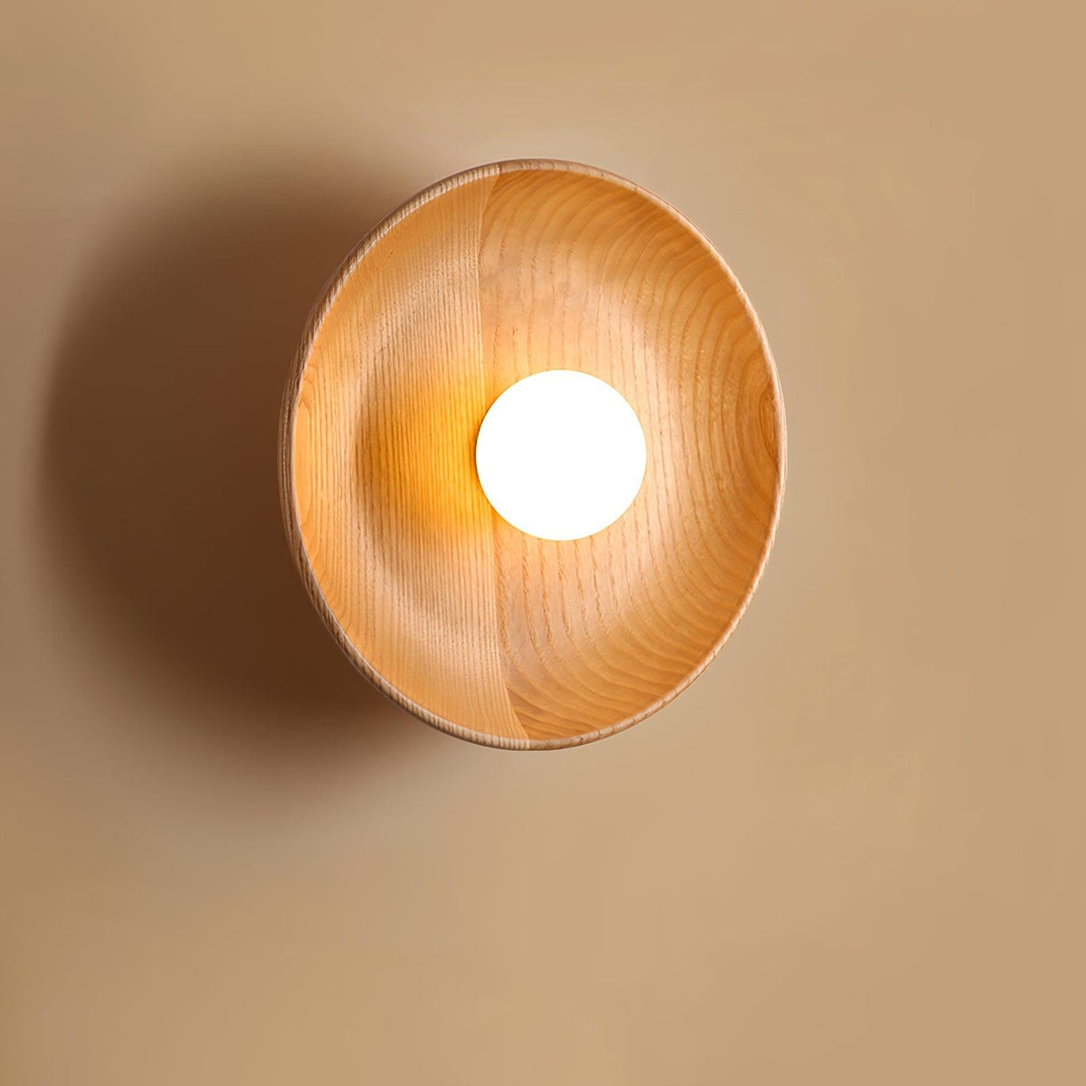 Cumirisra Applique Murale Moderne Minimaliste en Verre et Bois - Neutralighting