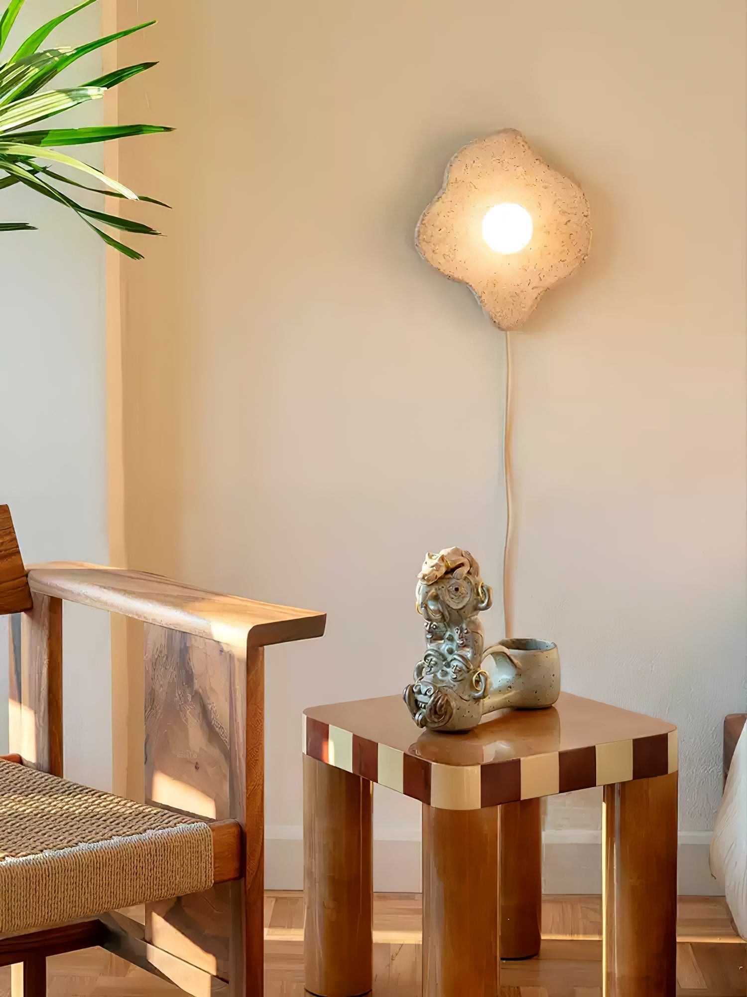 Bloom Applique Murale Rustique en Marbre - Neutralighting