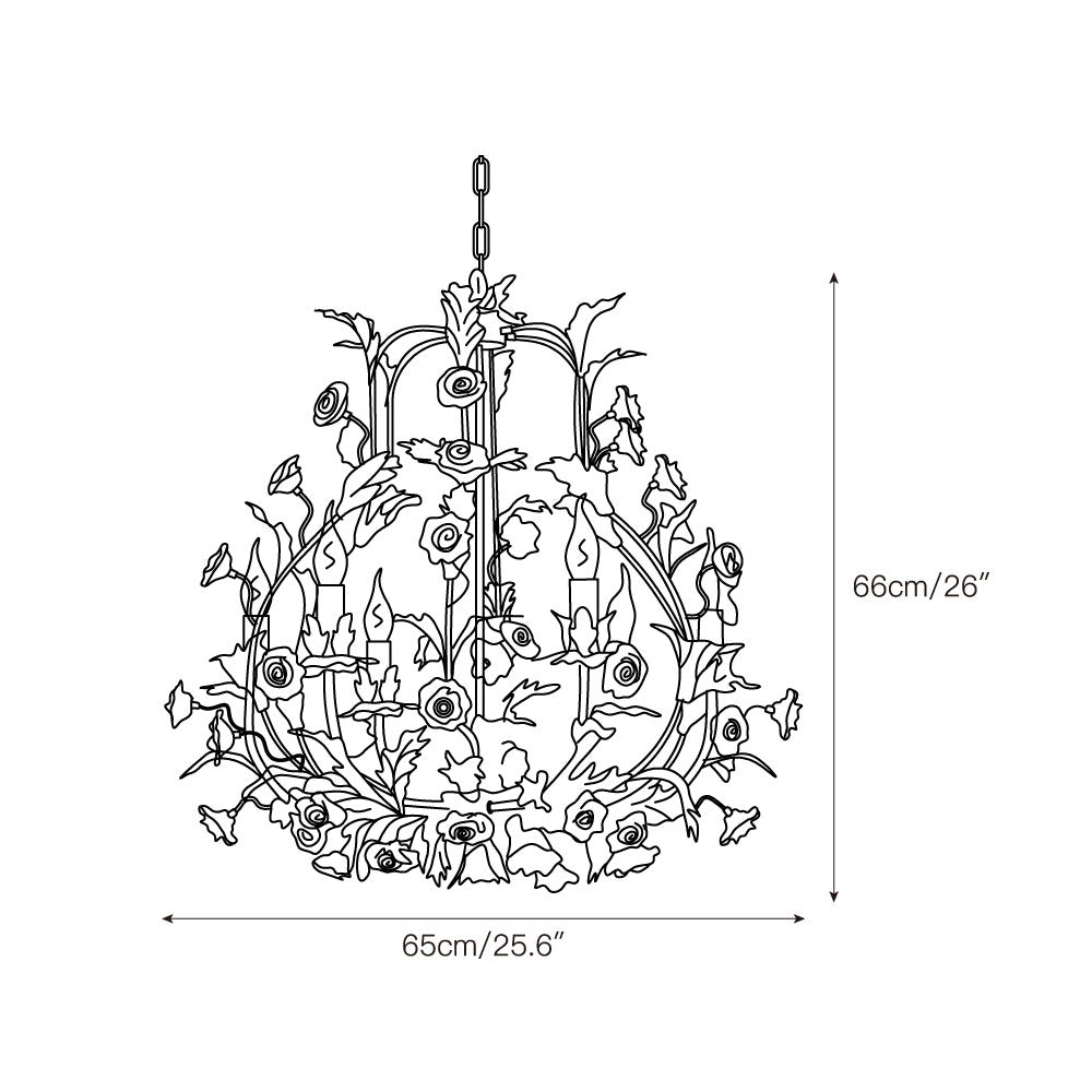 Ember Chandelier en Céramique Fleur de Rose de Luxe Postmoderne - Neutralighting