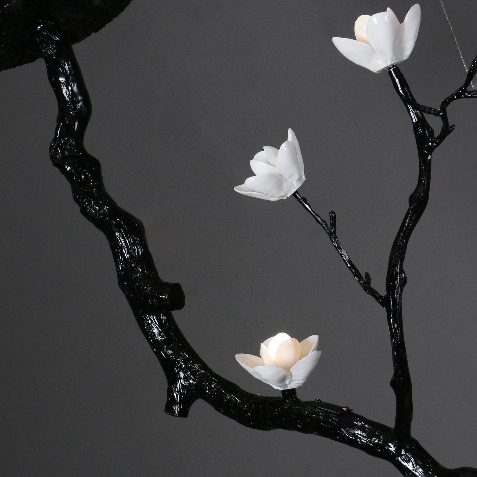 Lustra Chandelier en Céramique Fleurs et Branches Noires - Neutralighting