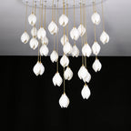 Lustra Suspension Lampe Céramique Florale Blanche - Neutralighting