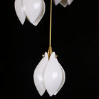 Lustra Suspension Lampe Céramique Florale Blanche - Neutralighting