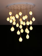 Lustra Suspension Lampe Céramique Florale Blanche - Neutralighting