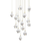 Lustra Suspension Lampe Céramique Florale Blanche - Neutralighting