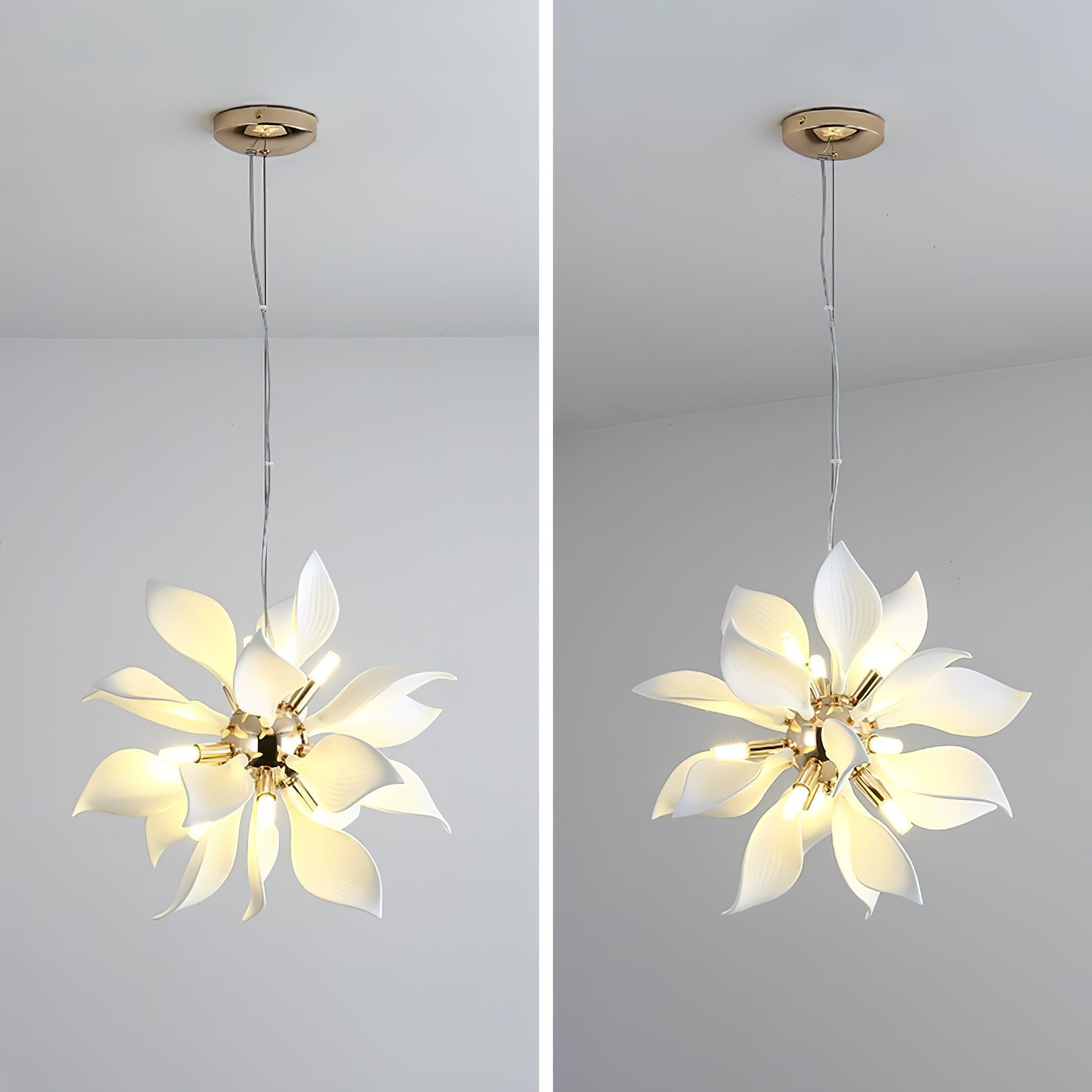 Lustra Suspension Céramique Pétales Épanouis - Neutralighting