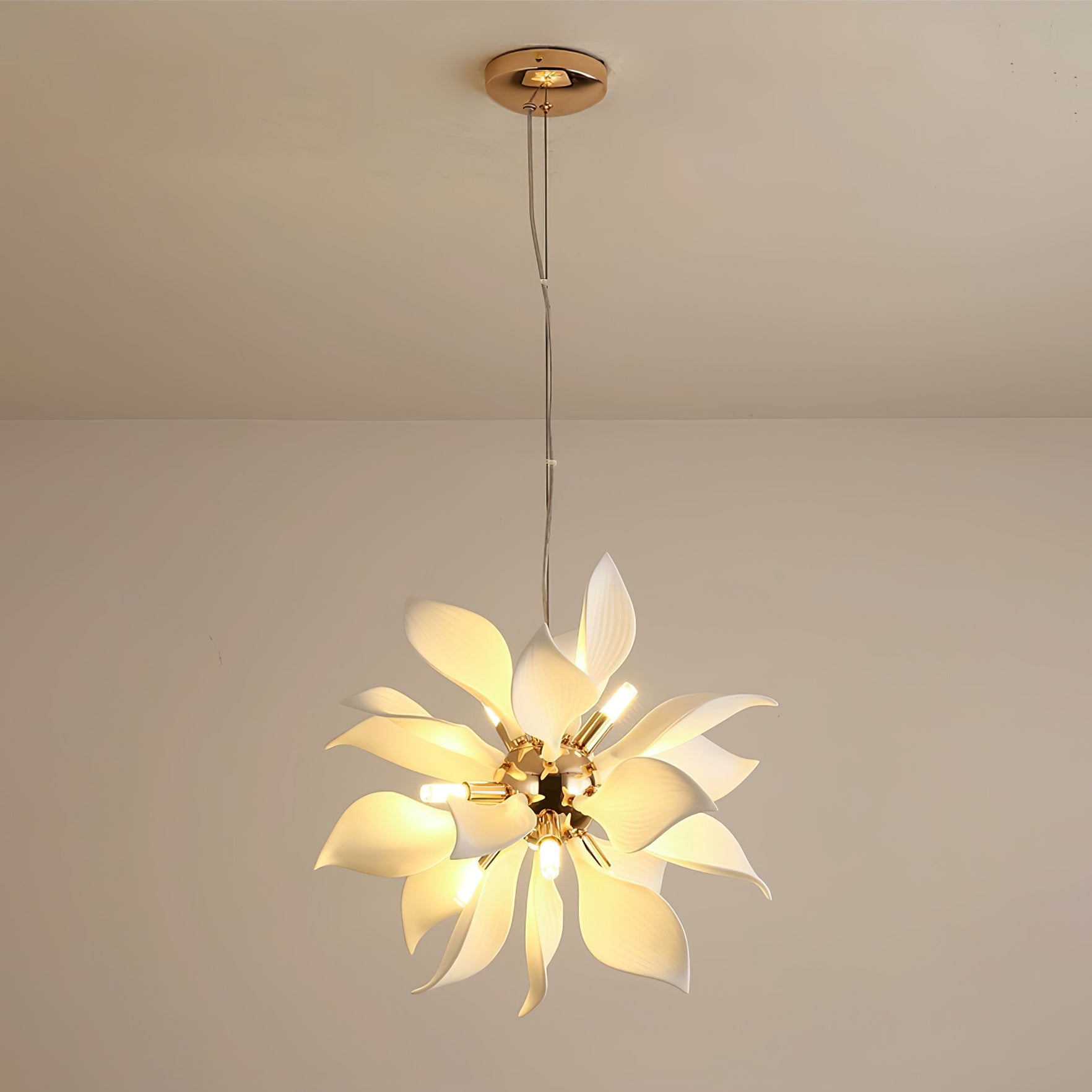Lustra Suspension Céramique Pétales Épanouis - Neutralighting