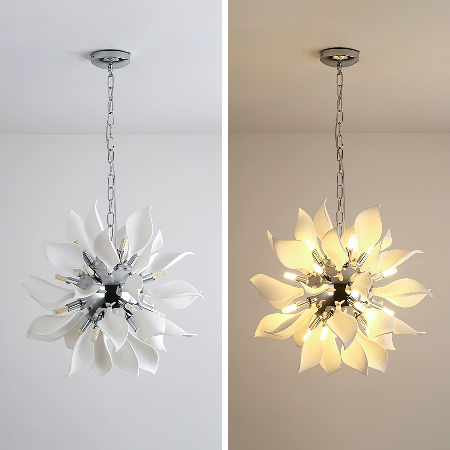 Lustra Suspension Céramique Pétales Épanouis - Neutralighting