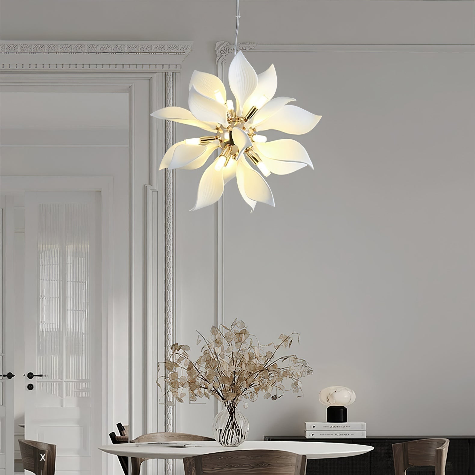 Lustra Suspension Céramique Pétales Épanouis - Neutralighting