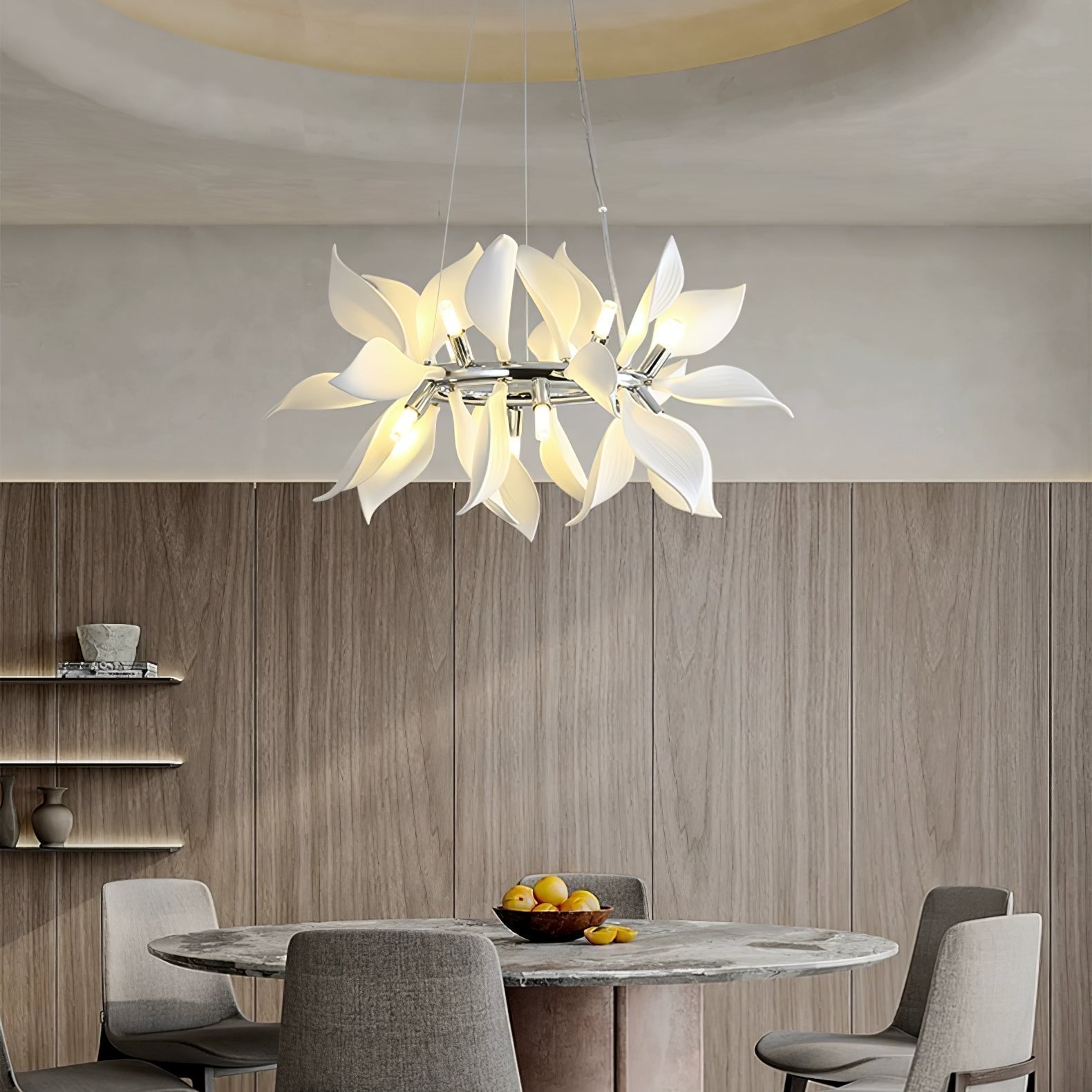 Lustra Suspension Céramique Pétales Épanouis - Neutralighting