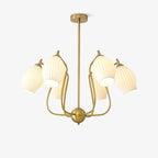 Lustra Chandelier en Céramique Canneleur Sculptural en Verre Élégant - Neutralighting