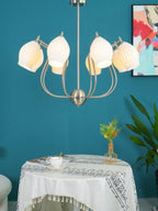 Lustra Chandelier en Céramique Canneleur Sculptural en Verre Élégant - Neutralighting