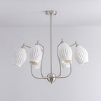 Lustra Chandelier en Céramique Canneleur Sculptural en Verre Élégant - Neutralighting