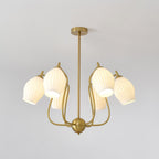 Lustra Chandelier en Céramique Canneleur Sculptural en Verre Élégant - Neutralighting
