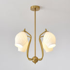 Lustra Chandelier en Céramique Canneleur Sculptural en Verre Élégant - Neutralighting