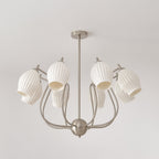 Lustra Chandelier en Céramique Canneleur Sculptural en Verre Élégant - Neutralighting
