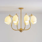 Lustra Chandelier en Céramique Canneleur Sculptural en Verre Élégant - Neutralighting