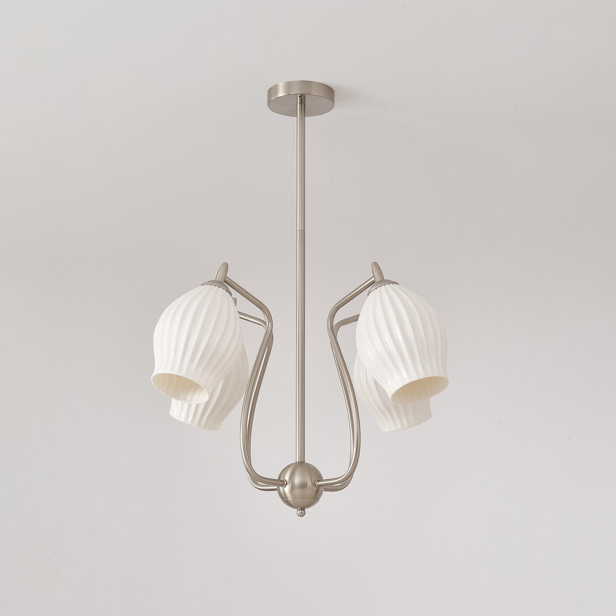 Lustra Chandelier en Céramique Canneleur Sculptural en Verre Élégant - Neutralighting